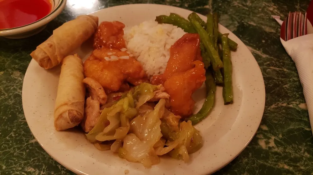 Chicken Cabbage Egg Rolls Lemon Honey Chicken